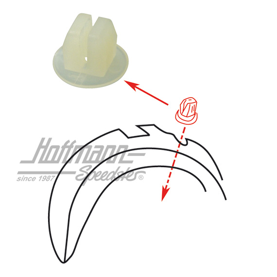 Clip, passaruota, Golf 1 Cabriolet | 155 809 966 | 180-0450-22