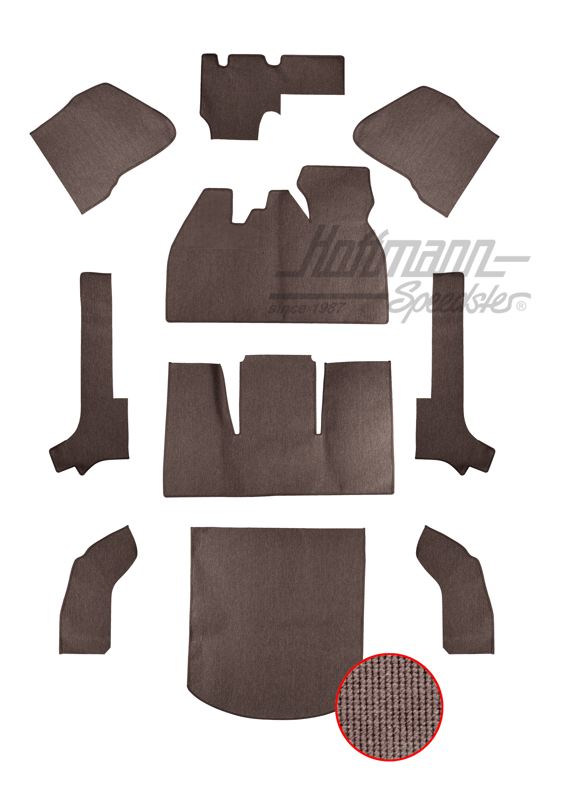 Set tappeti, Cabriolet, 64-67, filato capello, (10), antracite |  | 026-5044-02