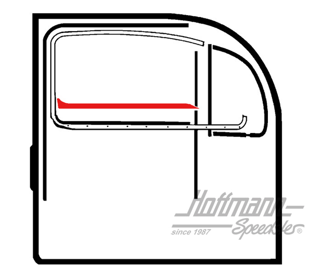 Guarnizione canale di tenuta portiera, interna, sinistra, 8.68- | 111 837 475 B | 020-5241