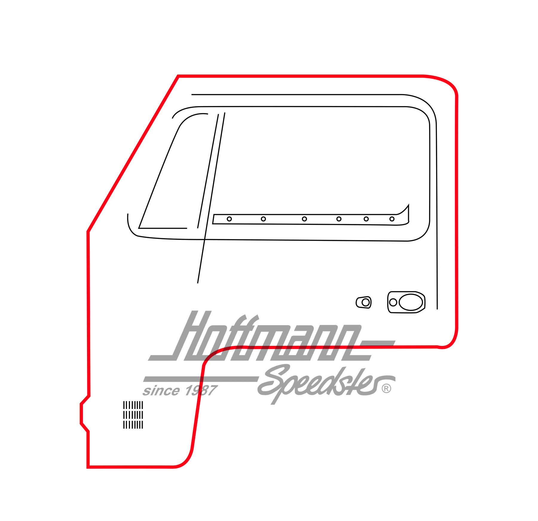 Guarnizione portiera, Furgone T2, 8.67-7.79, sinistra, Qualità superiore 
                         