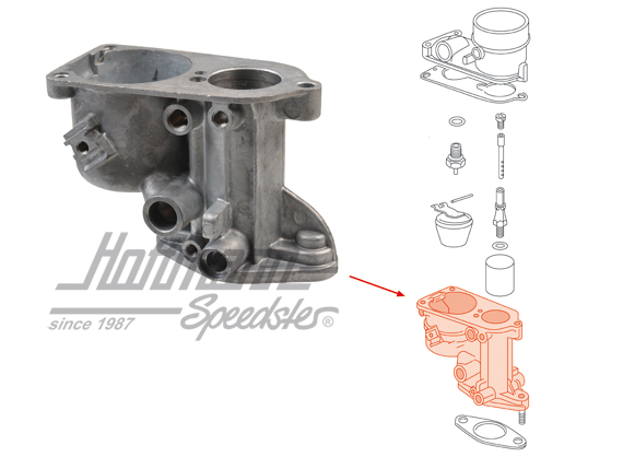 Parte inferiore carburatore, 26VFIS (nuda) | 111 129 301 A | 020-1316-06