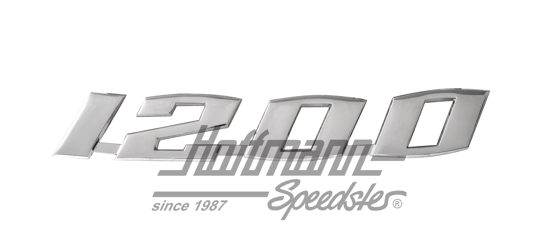 Logo "1200", 15.5 x 2.5cm, cromato | 111 853 687 | 020-6066-10