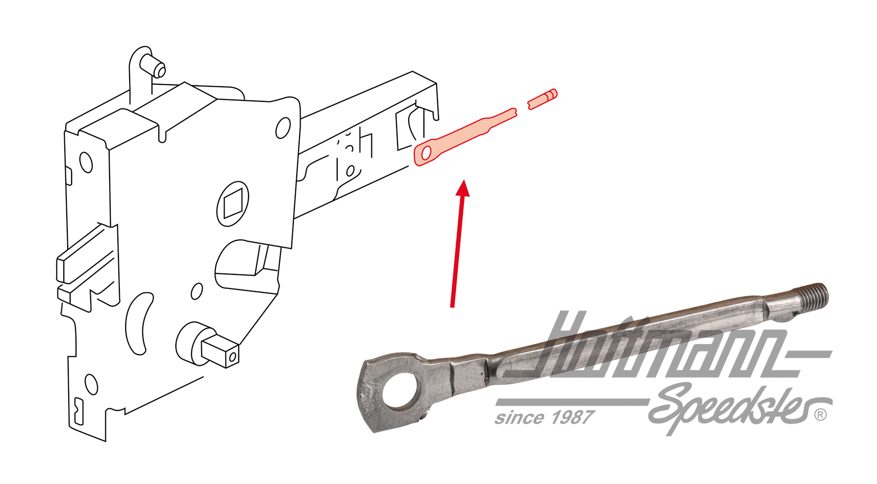 Asta di trazione, blocco di controllo remoto, Furgone T3 | 251 843 721 | 360-4015-58