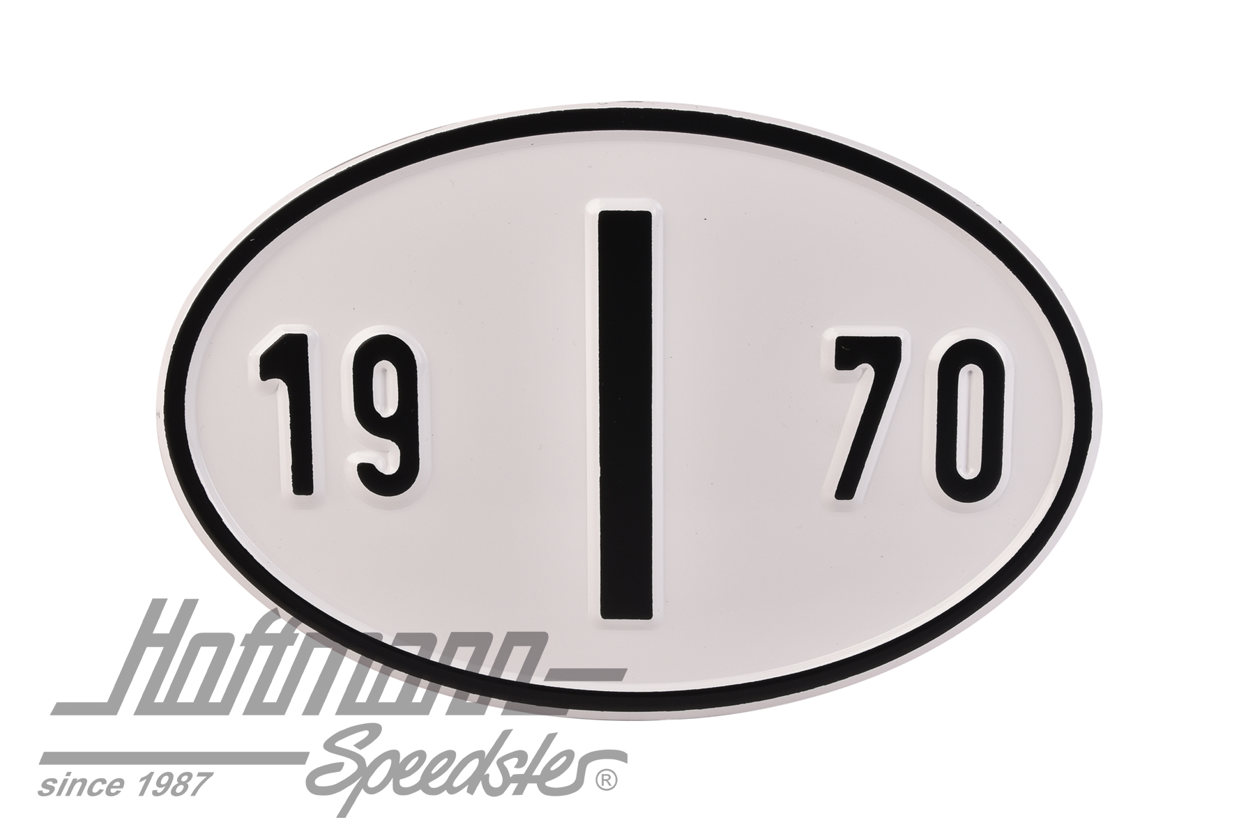 Targa sigla internazionale "I" (ITALIA), "1970", alluminio |  | 020-2402-70