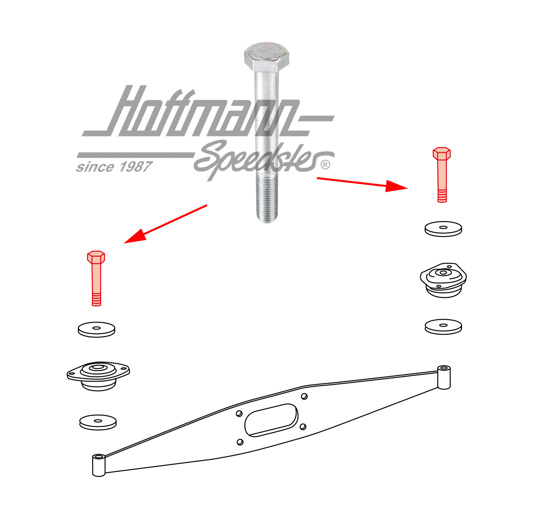Vite, supporto motore, 911, 65-98 | N  010 191 2 | 530-3800-33