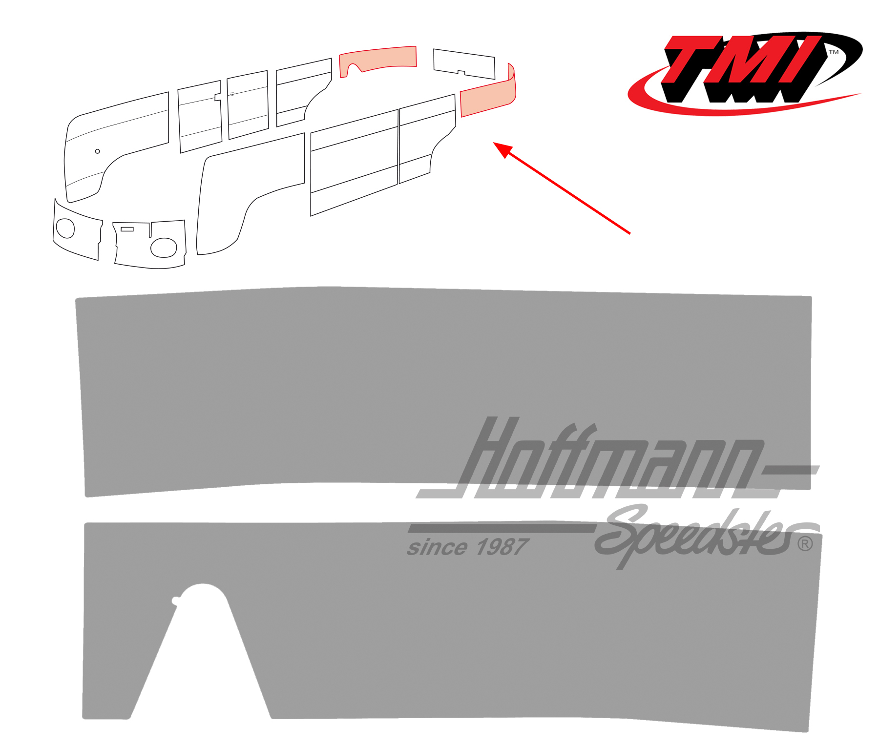 Pannelli laterali, posteriore, 62-67, grigio | 10-2142-16 | 098-0584-03