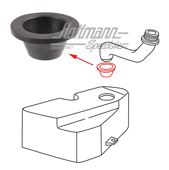 Guarnizione, tubi per bocchettone di riempimento, serbatoio dell'acqua | 251 955 489 | 340-6370