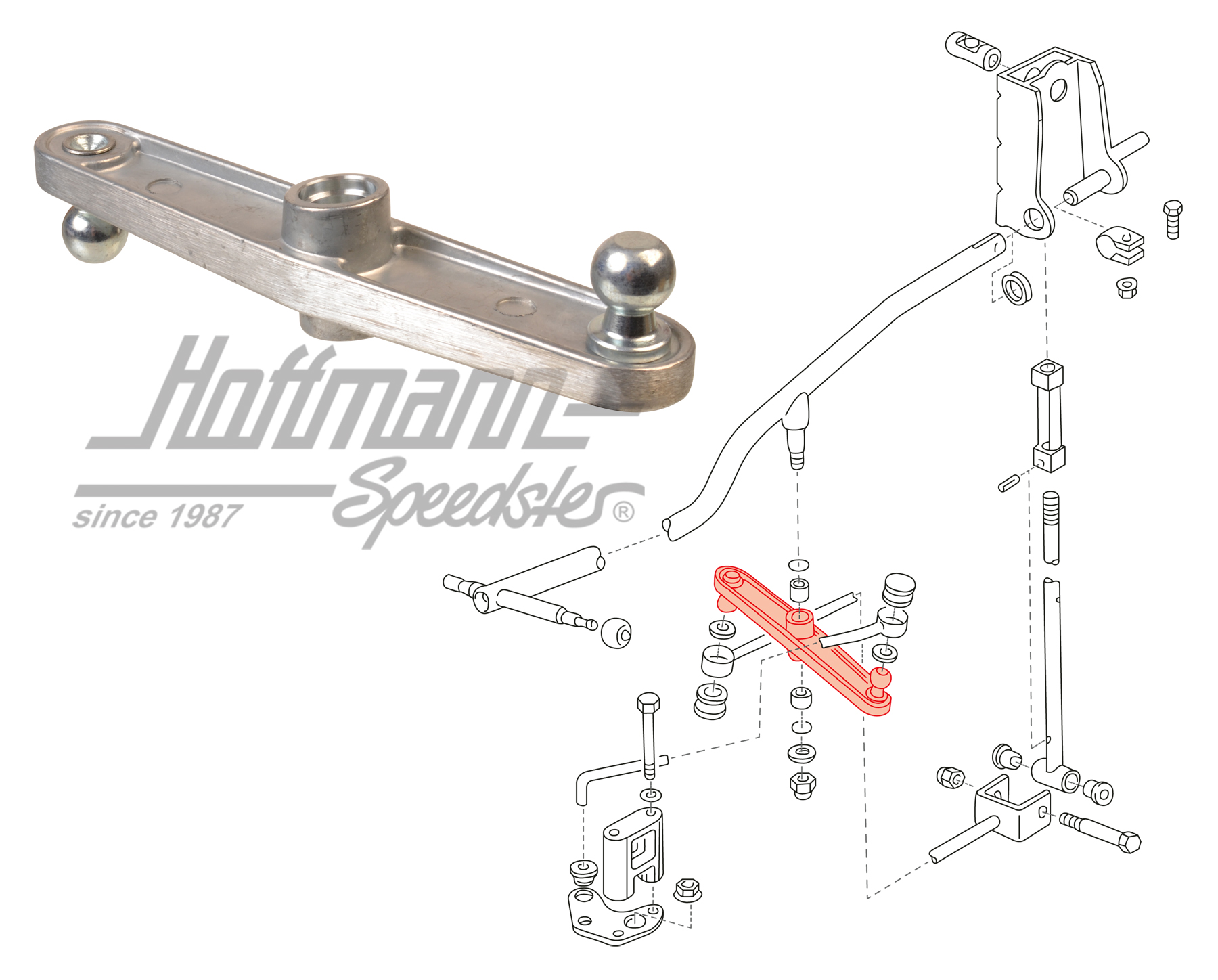 Leva d'inversione, cambio, inferiore, 9.90-7.97 | 701 711 202 | 407-2007-10