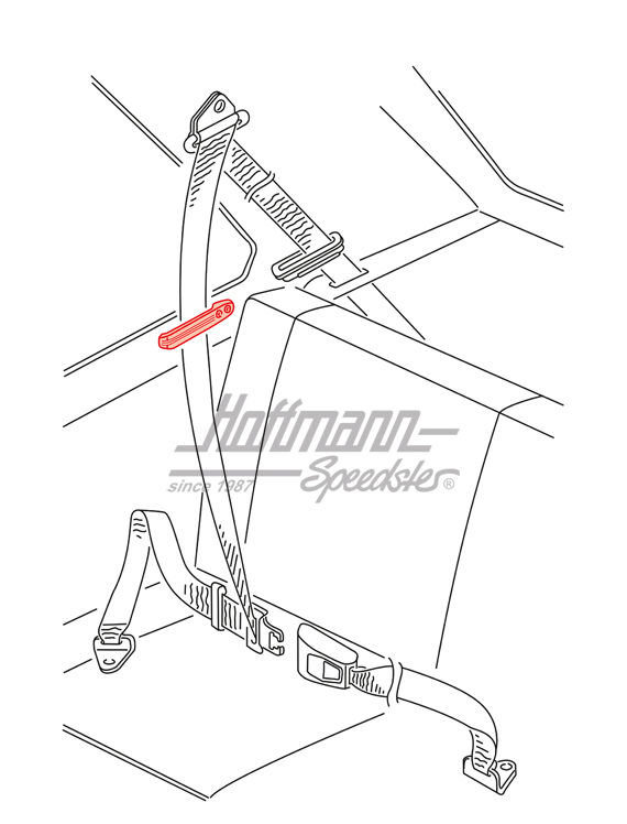 Supporto, cintura di sicurezza, posteriore                                                          