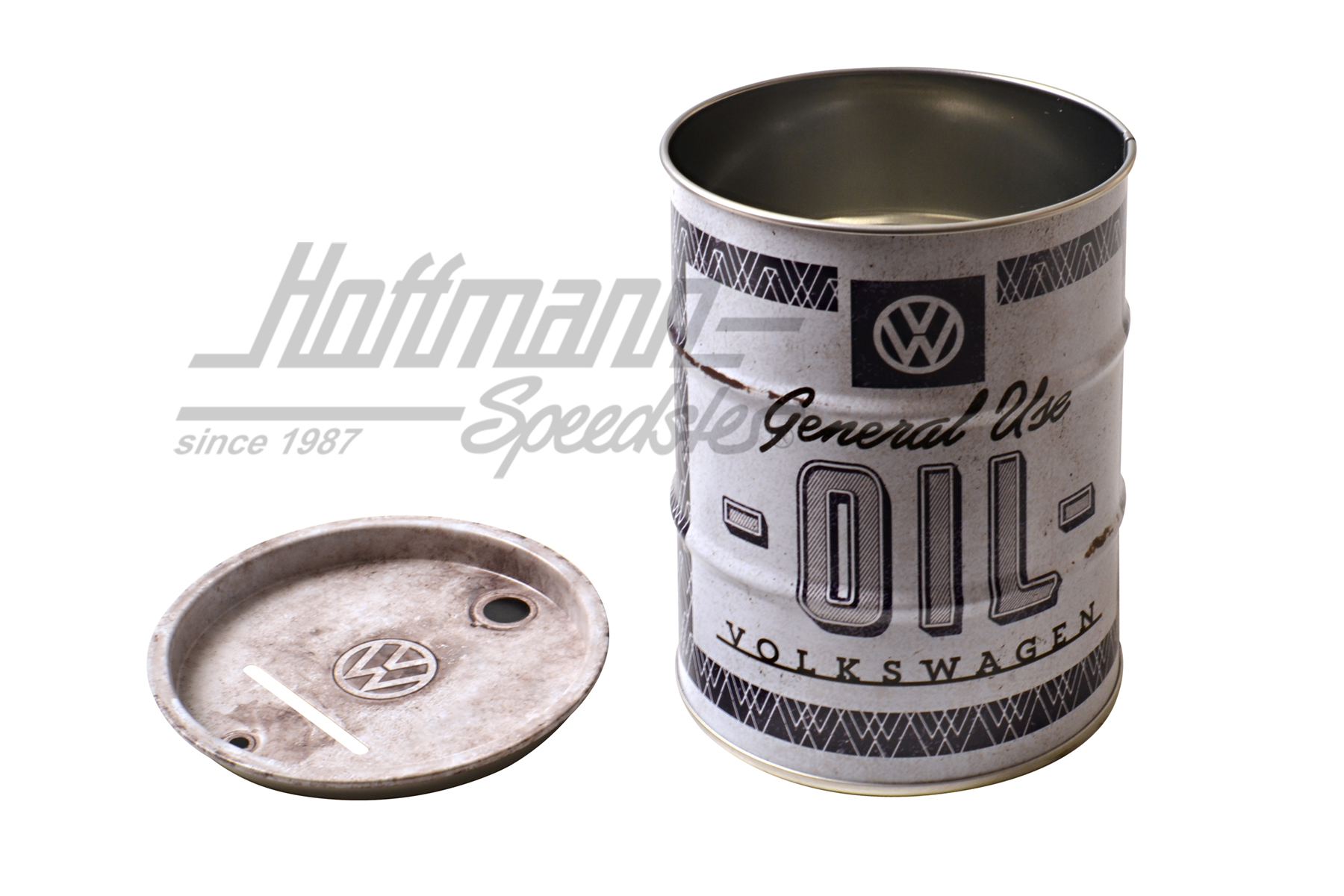 Salvadanaio, bidone dell'olio VW, General Use Oil                                                   