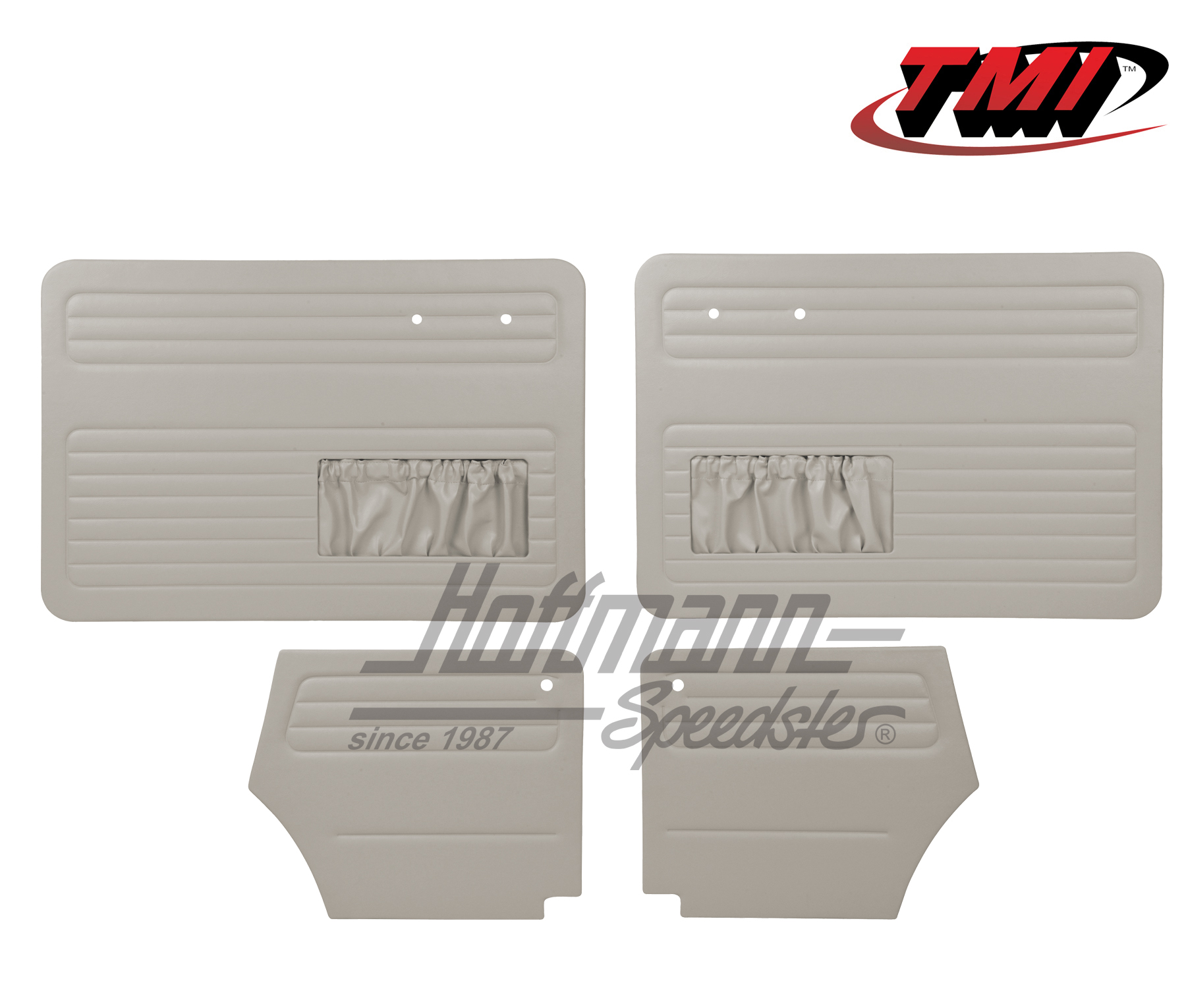 Pannelli per portiera e laterali, Maggiolino Cabriolet, 55-64, grigio | 10-1327-16 | 055-7553