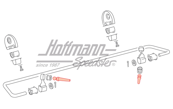 Perno sferico, stabilizzatore, posteriore, 65-68                                                    