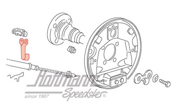 Distanziatore, cavo freno a mano,  Golf 1/2                                                         