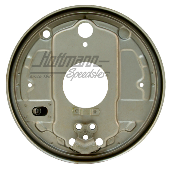 Piastra di ancoraggio freno, Furgone T2, 8.70-, posteriore, sinistra | 211 609 425 L | 090-3011