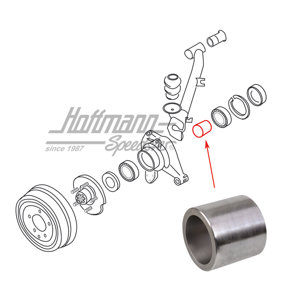 Anello distanziatore, cuscinetto ruota, posteriore, 70-92 | 211 501 281 E | 090-3058-18