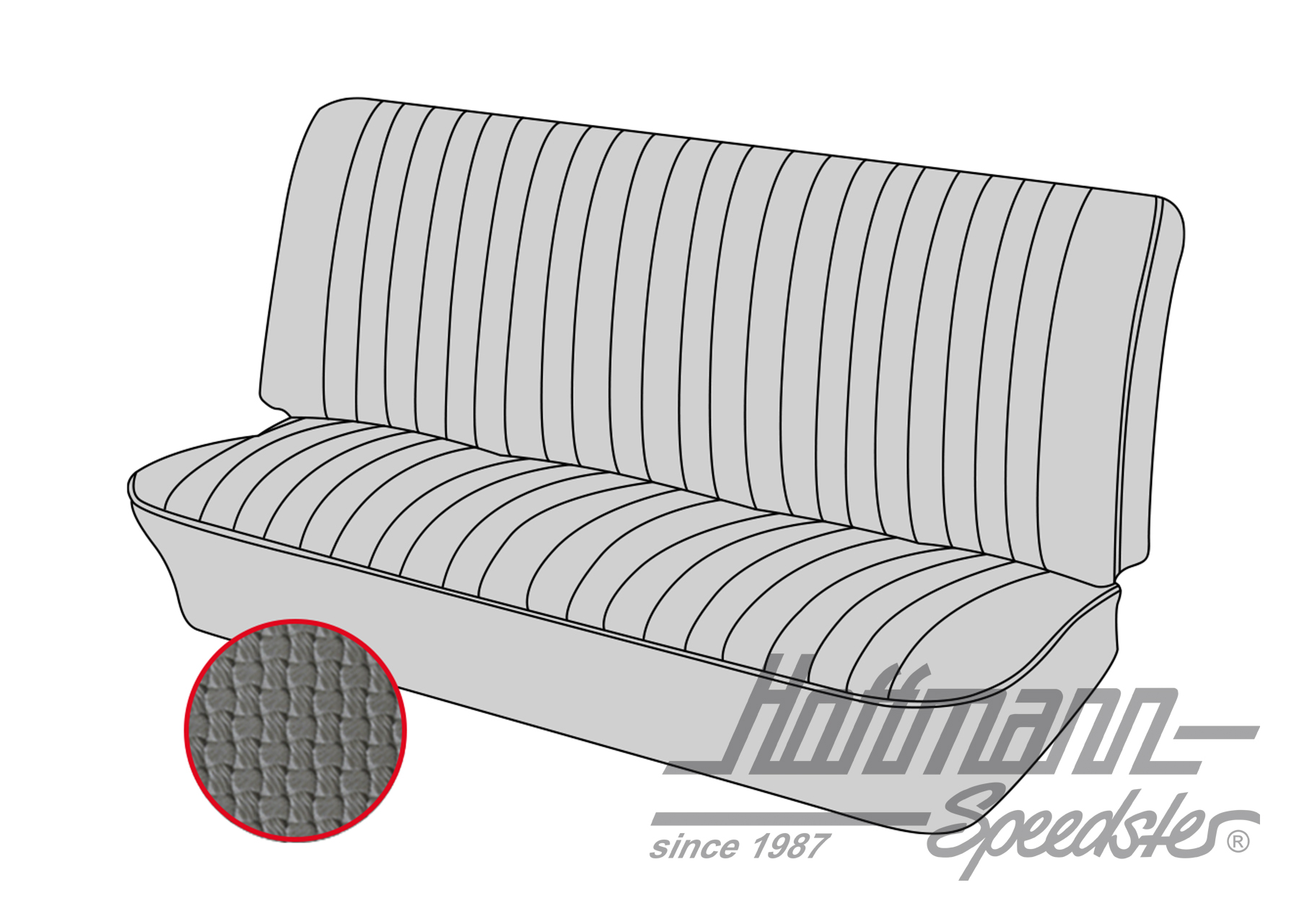 Coprisedilo della panchina, Tipo 3, 8.72-7.73, grigio | 43-3214-06 | 069-9629-06
