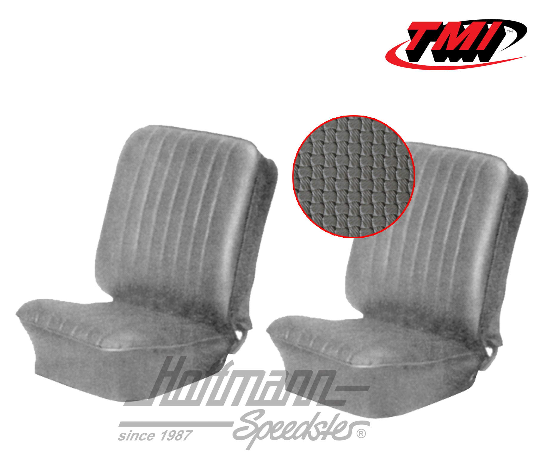 Coprisedile, Karmann Ghia, anteriore, 55-60, grigio | 43-1501-06 | 066-0065-35