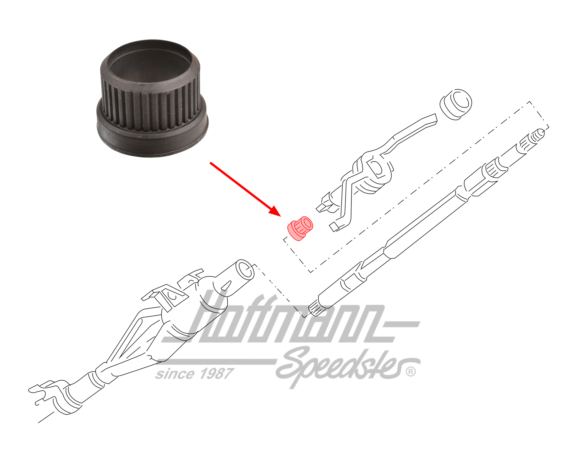 Anello di supporto, colonna di guida, superiore (nuova forma)

 | 811 419 341 D | 204-5008-40