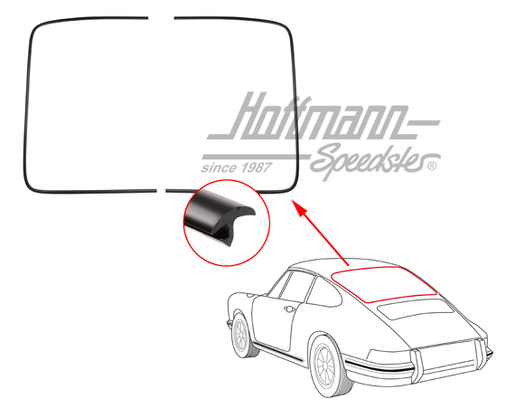 Telaio decorativo di alluminio, lunotto, negro                                                      