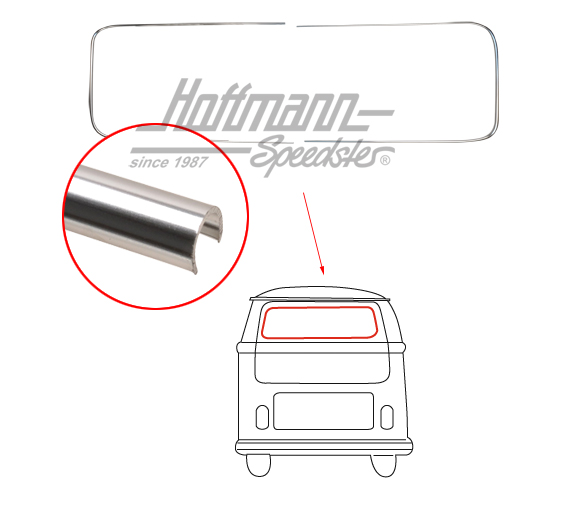 Telaio decorativo, lunotto, Furgone T1 / T2 | 241 853 355 | 097-1280-30