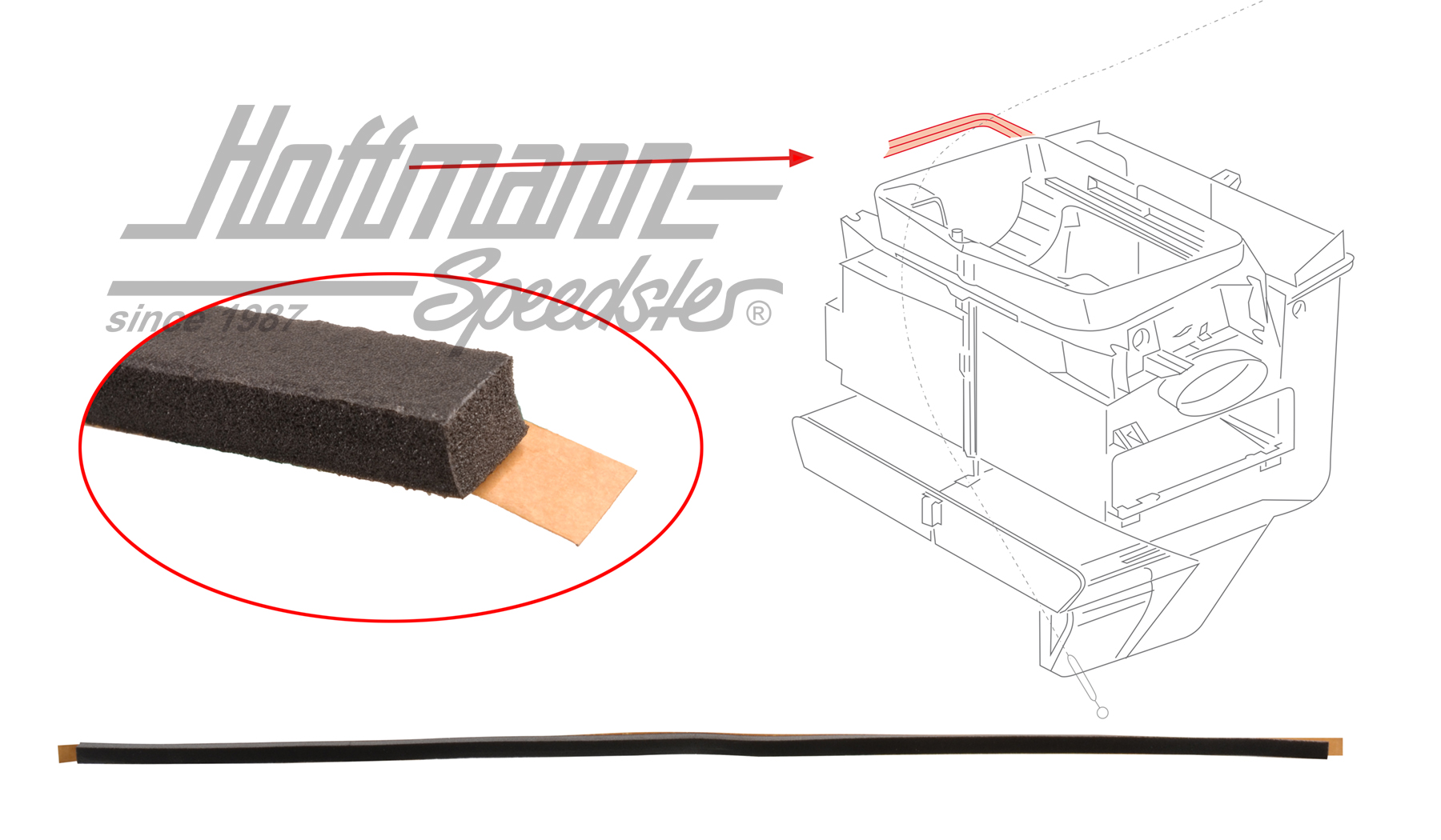 Guarnizione, alloggiamento del ventilatore, Golf 1 | 171 819 070 A | 180-7390