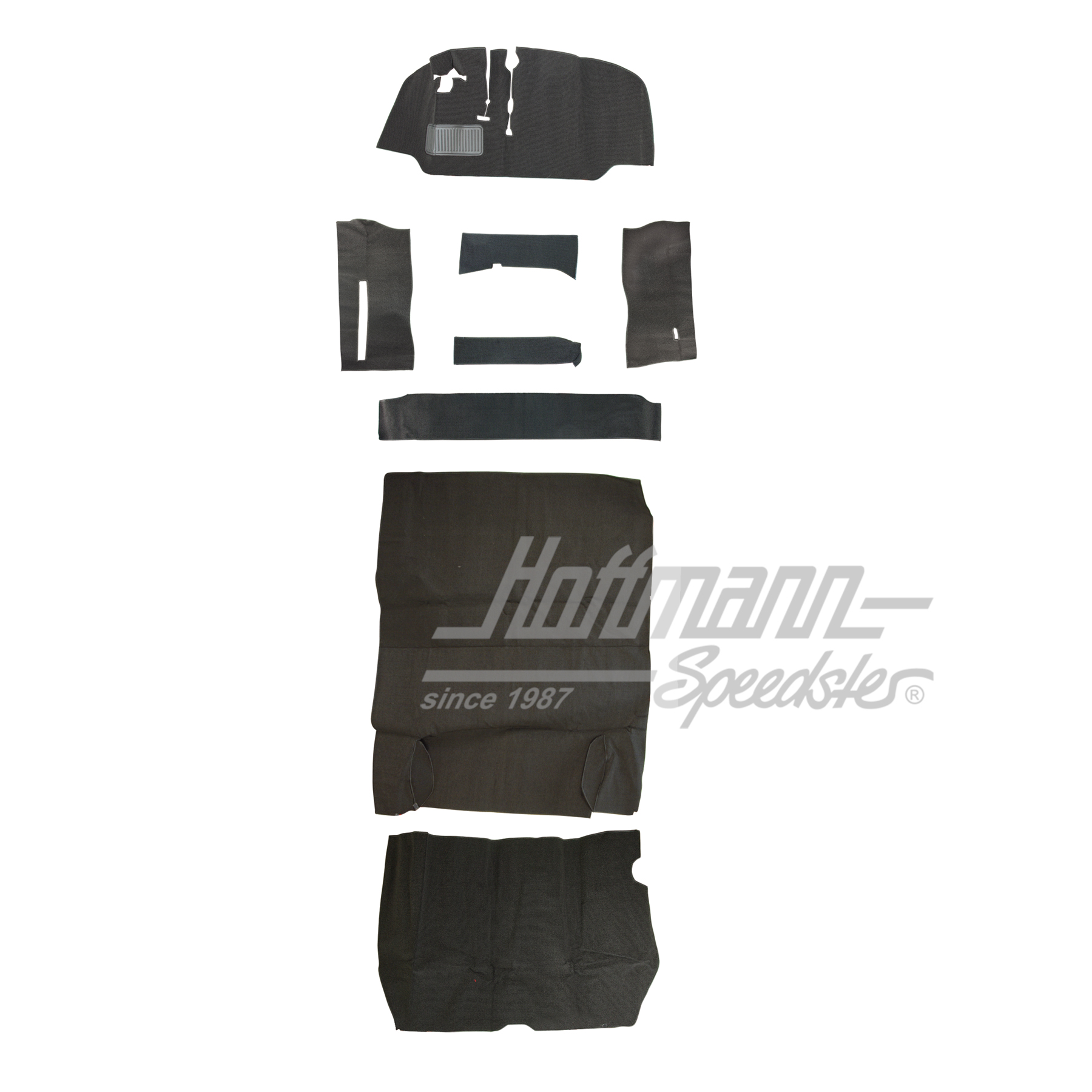 Set tappetini, Furgone T2, 8.67-7.72, grigio (senza bordatura) 
 | 34-F2110-407    ohne | 098-0027-05