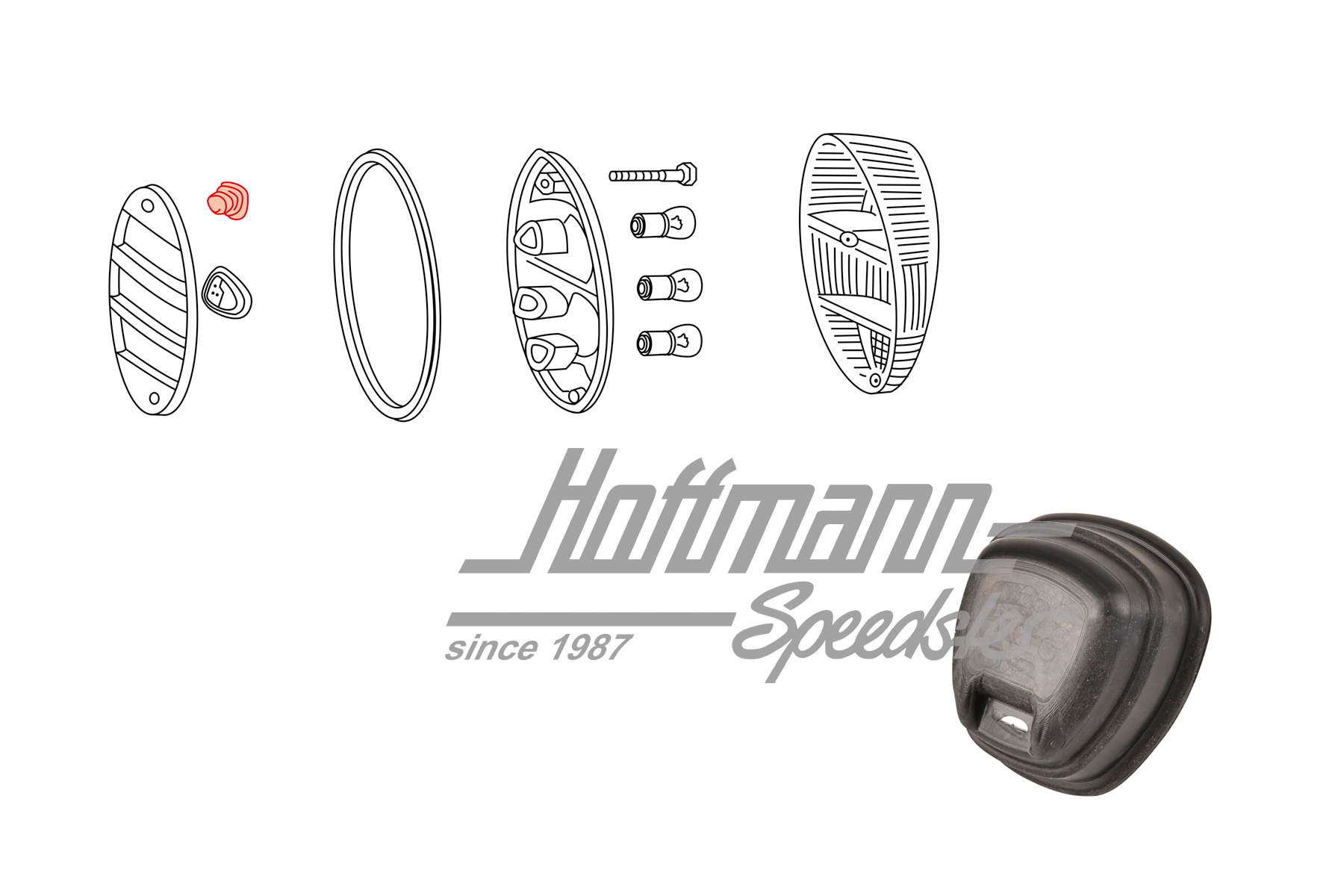 Guarnizione, portalampada, fanale posteriore (unipolare) | 311 945 281 A | 060-0086-06