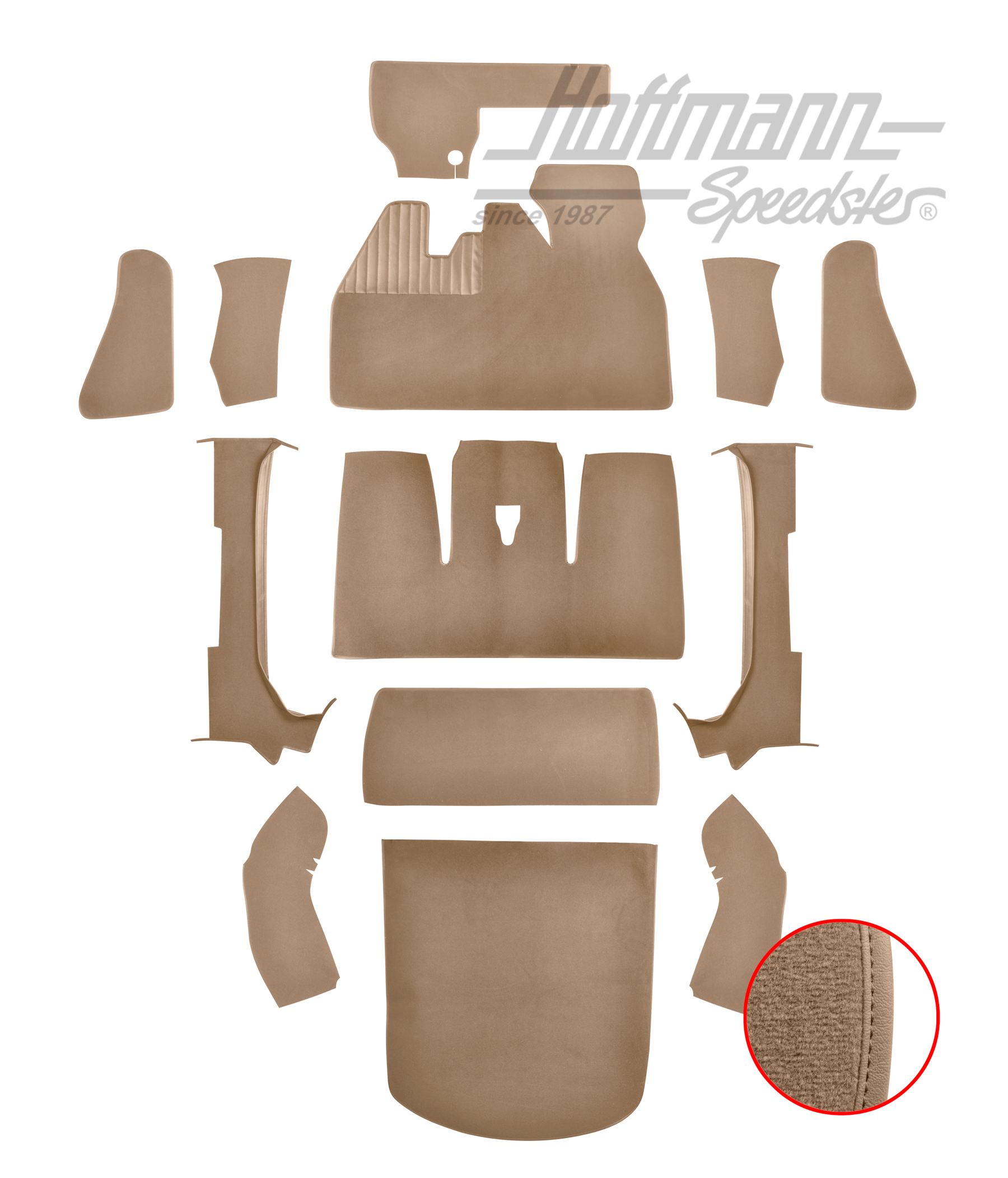 Set tappeti, Maggiolino Cabriolet, 1302, beige |  | 026-6025