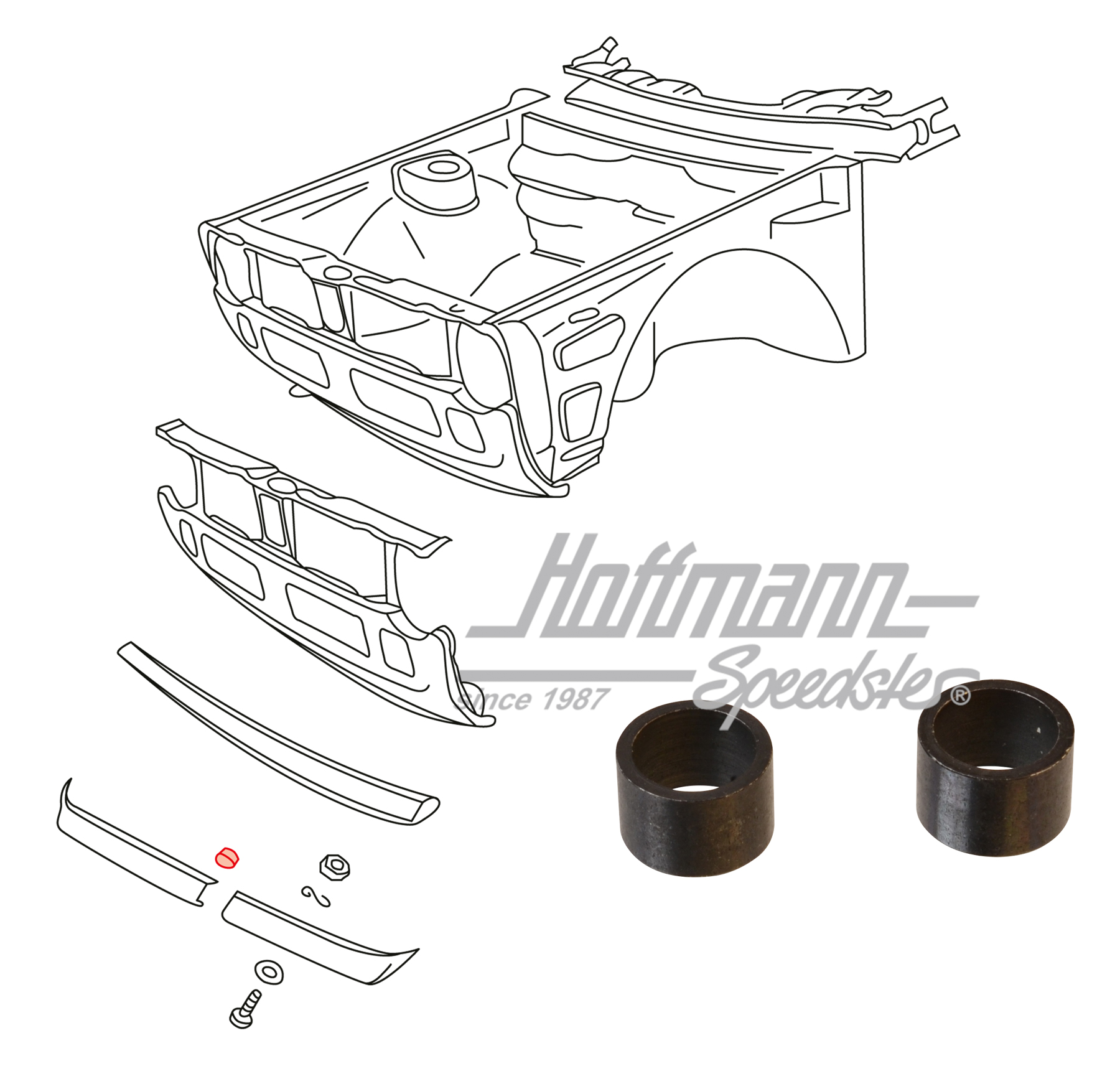 Manicotti distanziatori, Golf 1 GTI, Spoiler | 531 805 917 | 180-0482-10