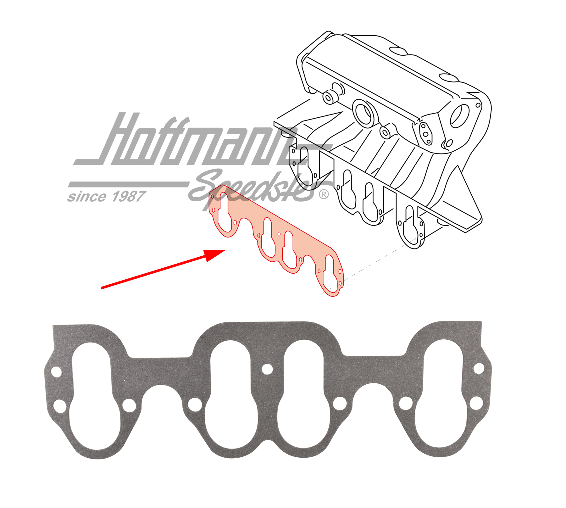 Joint, bocchettone di aspirazione, 2.0, motore a benzina | 048 129 717 A | 401-1120