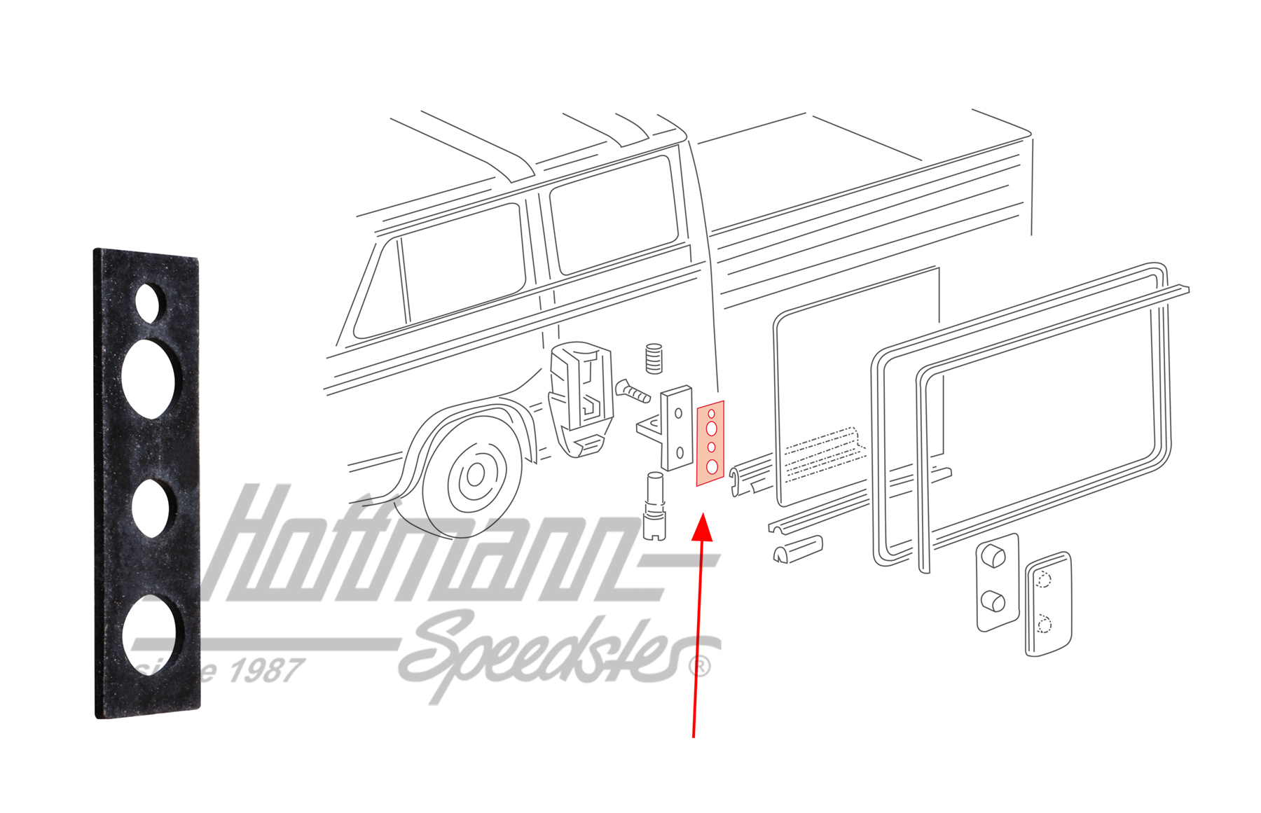 Supporto, aprifinestra, finestra scorrevole, interno | 281 847 737 | 090-6118-18