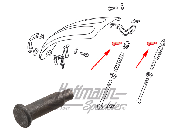 Bullone, cerniera cofano, superiore, 8.61- | 133 823 335 | 020-0703-25