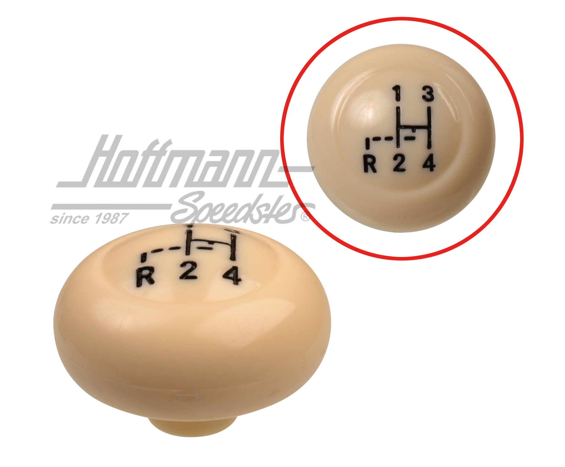 Pomello leva del cambio, 10 mm, con schema, avorio | AC7116106 | 020-2014-66