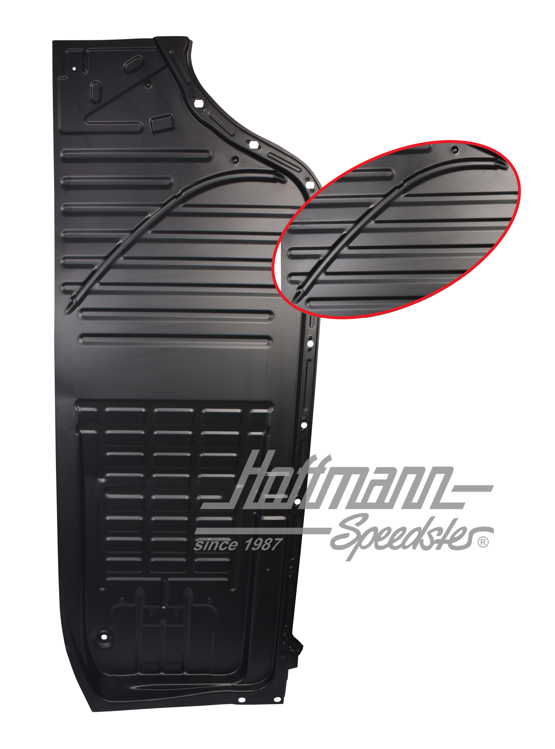 Mezza lamiera di fondo, Karmann Ghia/Pescaccia, destra, Qualità superiore | 141 701 060 | 068-0002-02