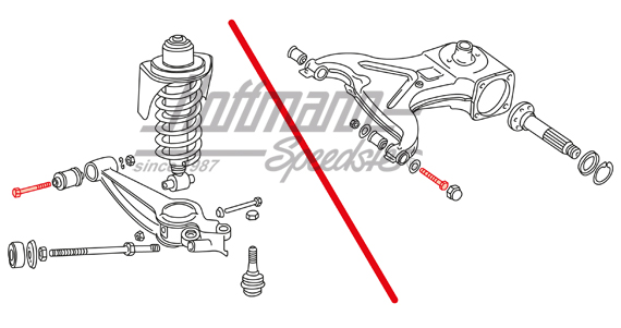 Vite, braccio trasversale / guida dell'assale, M12x1.5x105mm
                                      