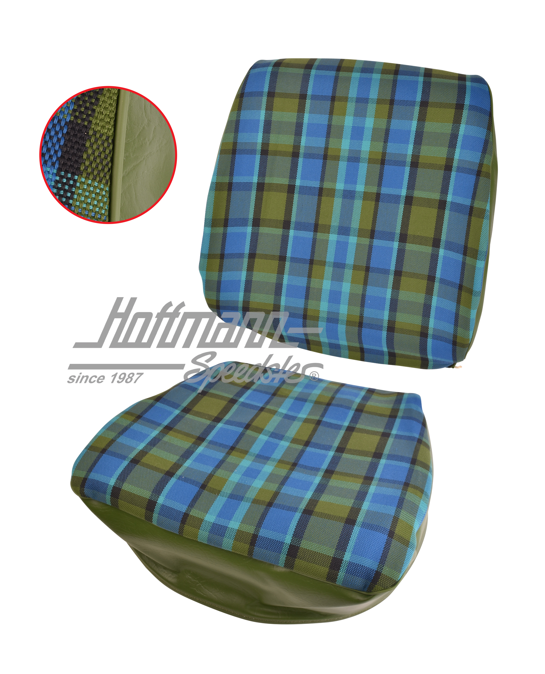 Coprisedile, Westfalia, blu/verde, 74-79                                                            