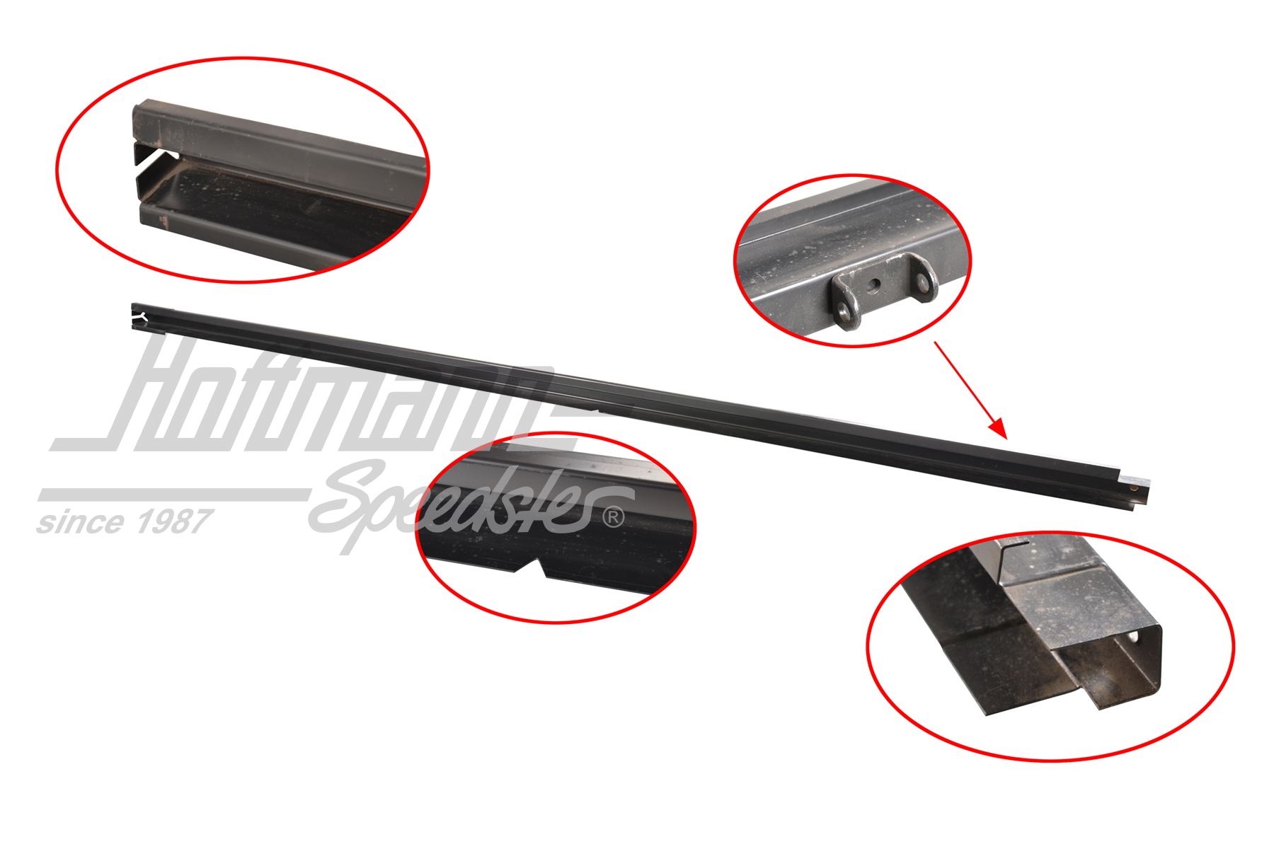Supporto, area di carico, esterno, Furgone T3, destra | 245 801 872 | 390-1250-02