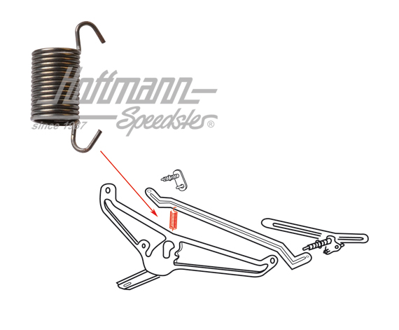 Molla, tiranteria tergicristallo,  8.57-7.69 | 111 955 339 A | 020-4808-32
