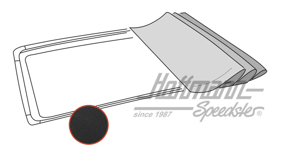 Fodera per tetto pieghevole
, Golf 2, VTR, nera | --------- | 208-5580-10