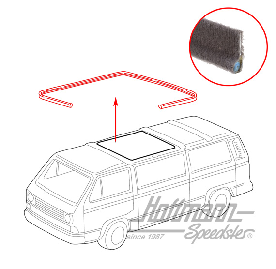 Guarnizione tetto apribile, Furgone T2/T3                                                           