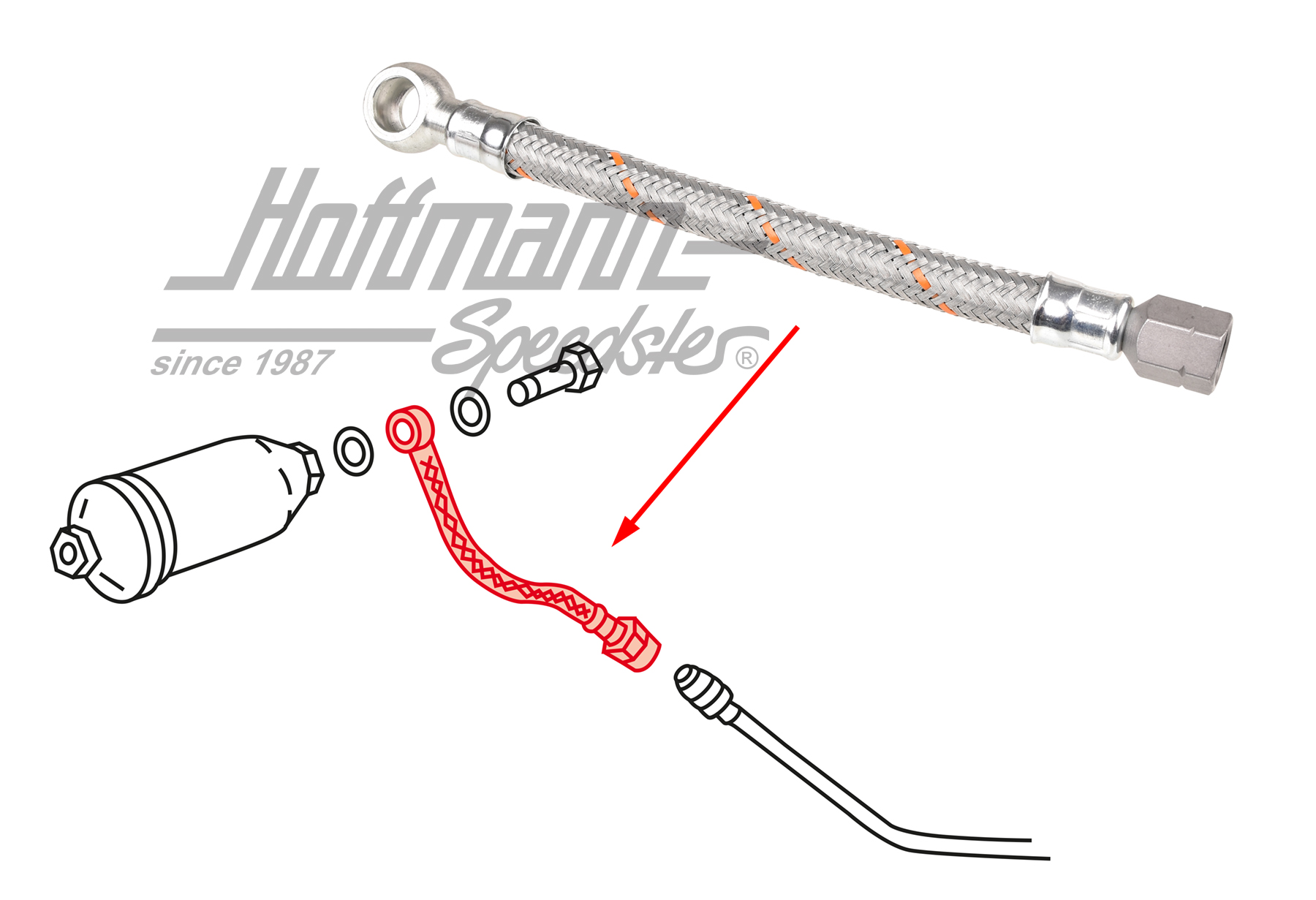 Condotto, tubo di mandata/filtro benzina, GTI | 171 201 218 D | 110-2370-20
