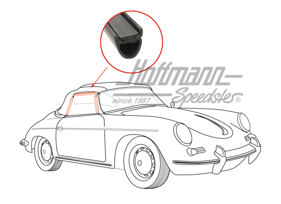 Guarnizione, finestra di porta superiore, sinistra/destra | 644 542 929 41 | 510-6230