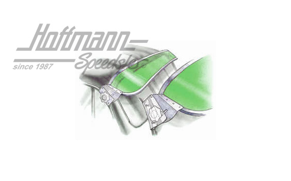 Parasole esterno, Karmann Ghia Coupé, verde | 0486-142 | 060-7001