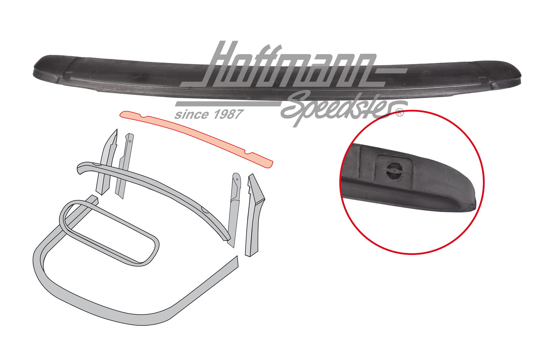 Centina parabrezza (plastica), 8.57-7.64 | 151 871 189 DK | 020-4599-18