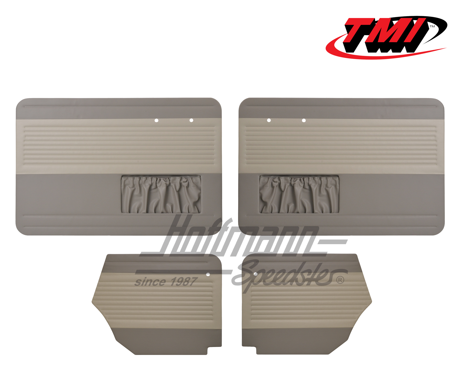 Pannelli per portiera e laterali, Maggiolino Cabriolet, 64-66, bianco vecchio / grigio | 19-1328-16-15 | 055-7564-03