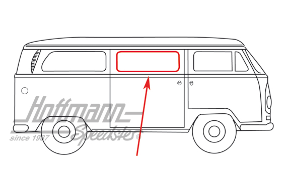 Guarnizione finestra laterale, centro, con scanalatura | 241 845 321 B | 090-6111-10