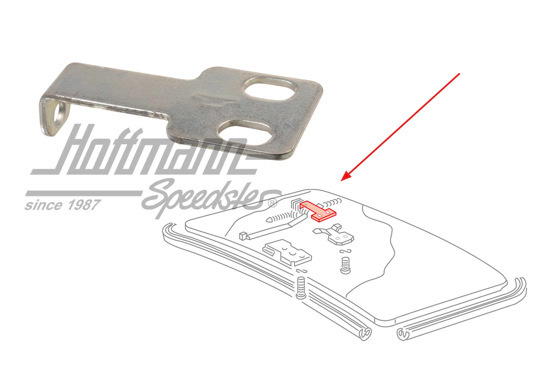 Angolo di supporto, tetto scorrevole, Golf 1/2 | 171 877 315 | 180-3600-10