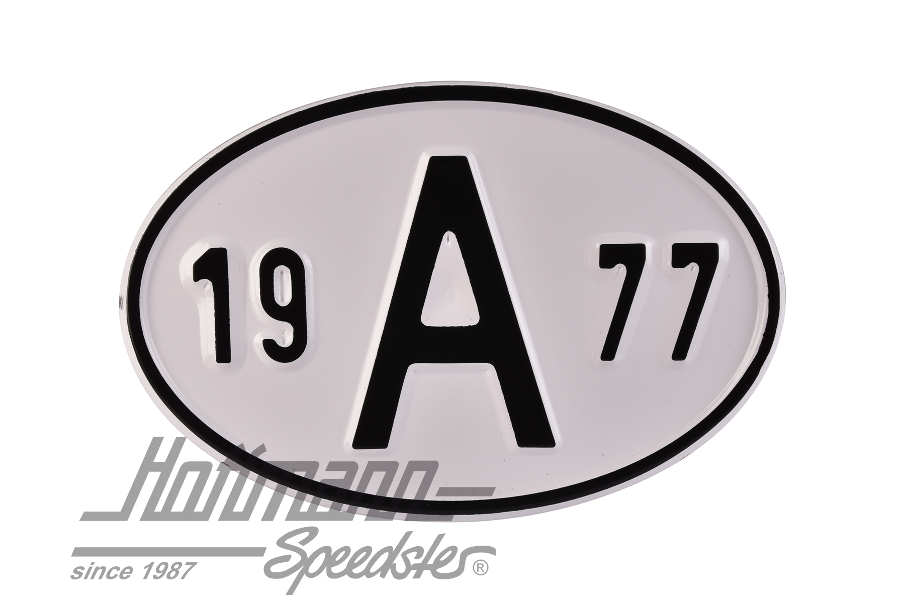 Targa sigla internazionale "A" (Austria), "1977", alluminio |  | 020-2398-77