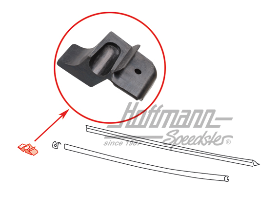 Pezzo finale guarnizione canale di tenuta portiera, posteriore, destra | 141 837 498 B | 060-0480-02