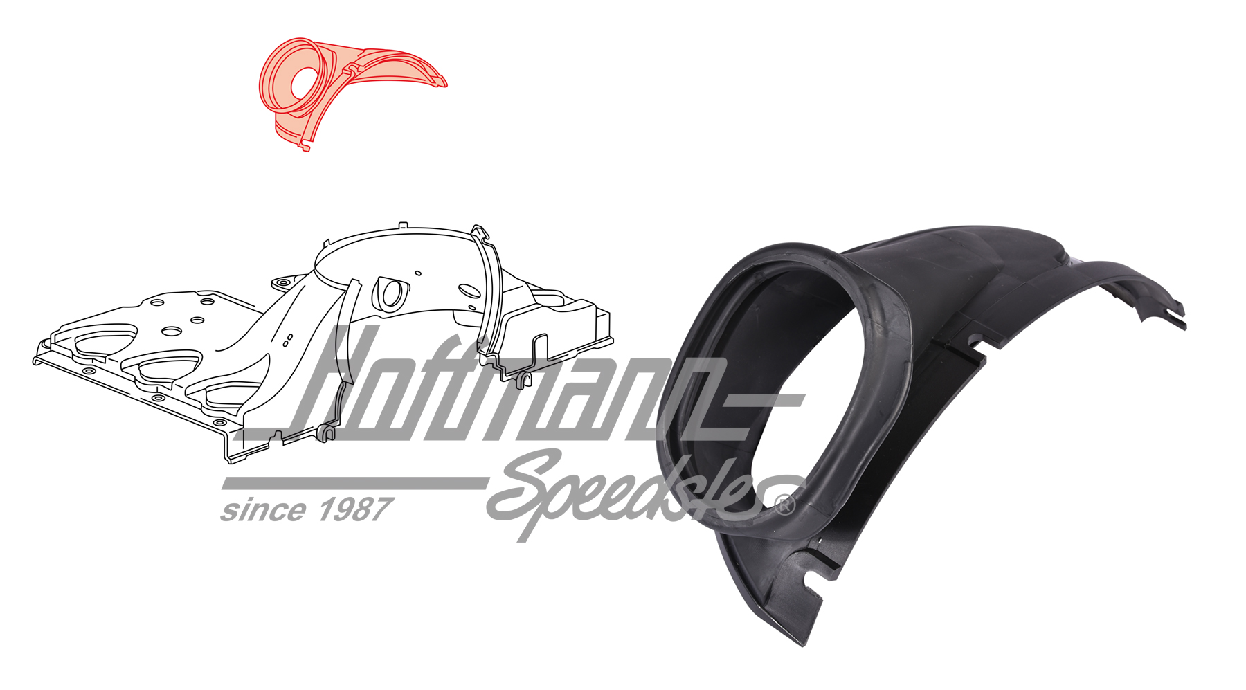 Guida d'aria, lamiera motore
, superiore, 964/993 | 964 106 403 02 | 530-4050